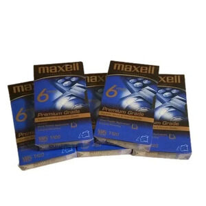 NEW Maxell T-120 Standard Grade Video Tapes - 6 Hrs (Lot of 5)